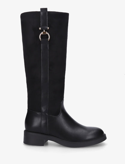 Bottes cavalière à boucle bijou - Noir - 1