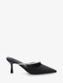 Mules satinées à strass et bouts pointus - Noir - 1