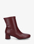 Bottines simili style chaussette - Bordeaux - 1