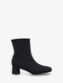 Bottines en tissu effet satiné style chaussette - Noir - 1