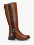 Bottes en simili élastiquées - Camel - 1