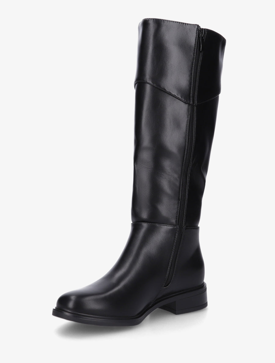 Bottes en simili à empiècement métal - Noir - 3