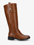 Bottes en simili à empiècement métal - Camel - 1