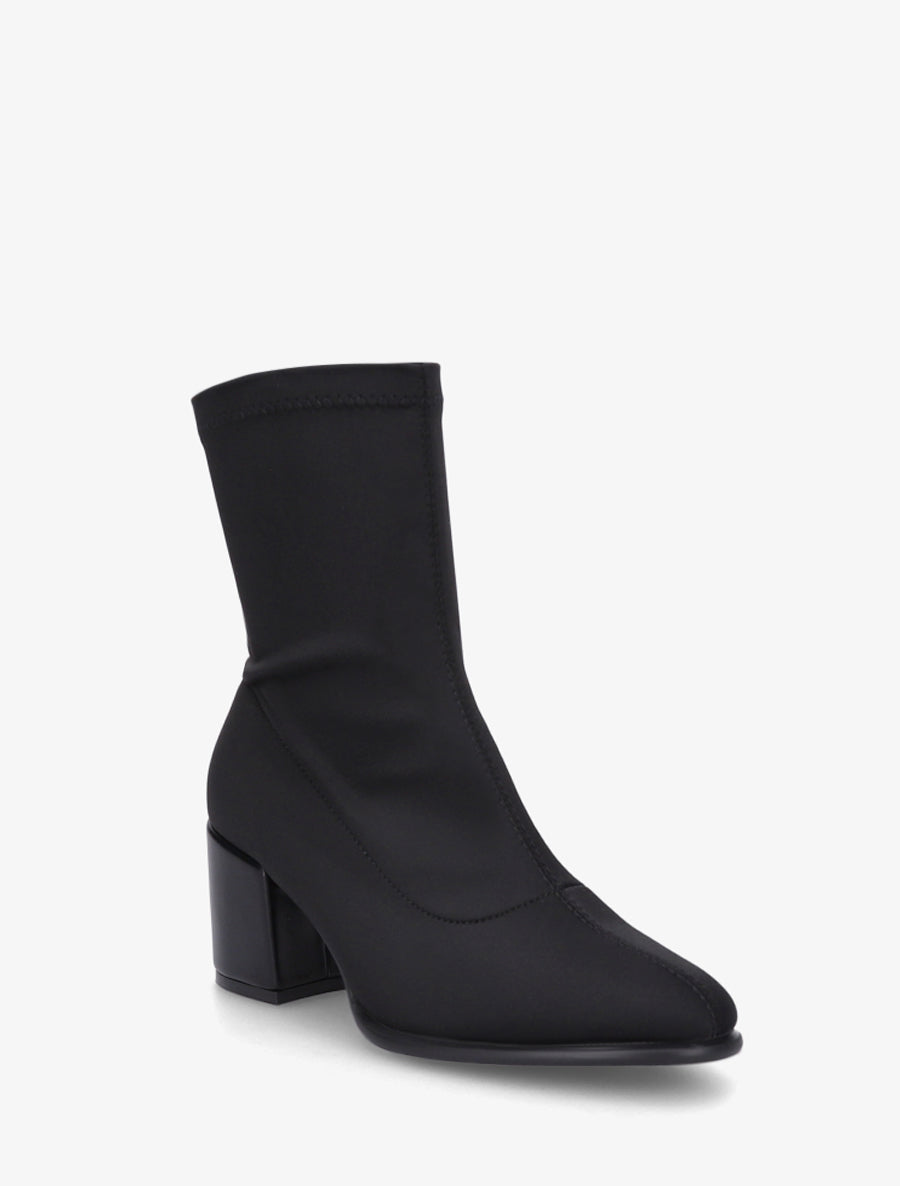 Bottines unies style chaussette à fermeture éclair - Noir - 2