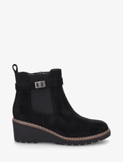 Bottines compensées suédine - Noir - 1