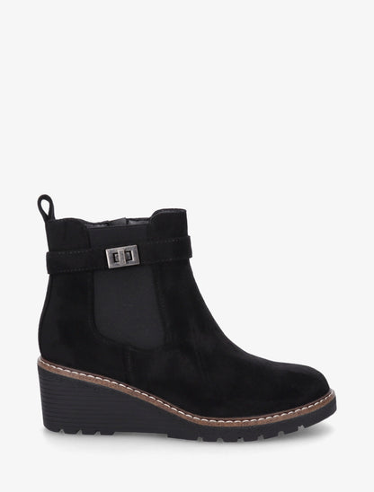 Bottines compensées suédine - Noir - 1
