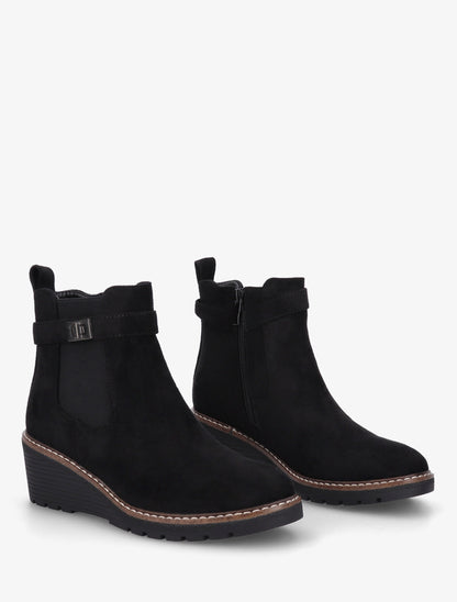 Bottines compensées suédine - Noir - 4