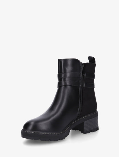Bottines en simili et suédine - Noir - 3