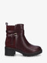 Bottines en simili et suédine - Bordeaux - 1