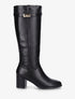 Bottes en simili à talon - Noir - 1