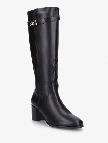 Bottes en simili à talon - Noir - 2