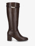 Bottes en simili à talon - Marron - 1