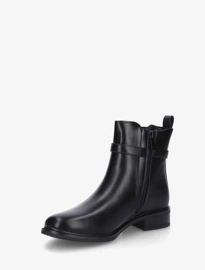 Bottines en simili à cheville élastiquée - Noir - 3
