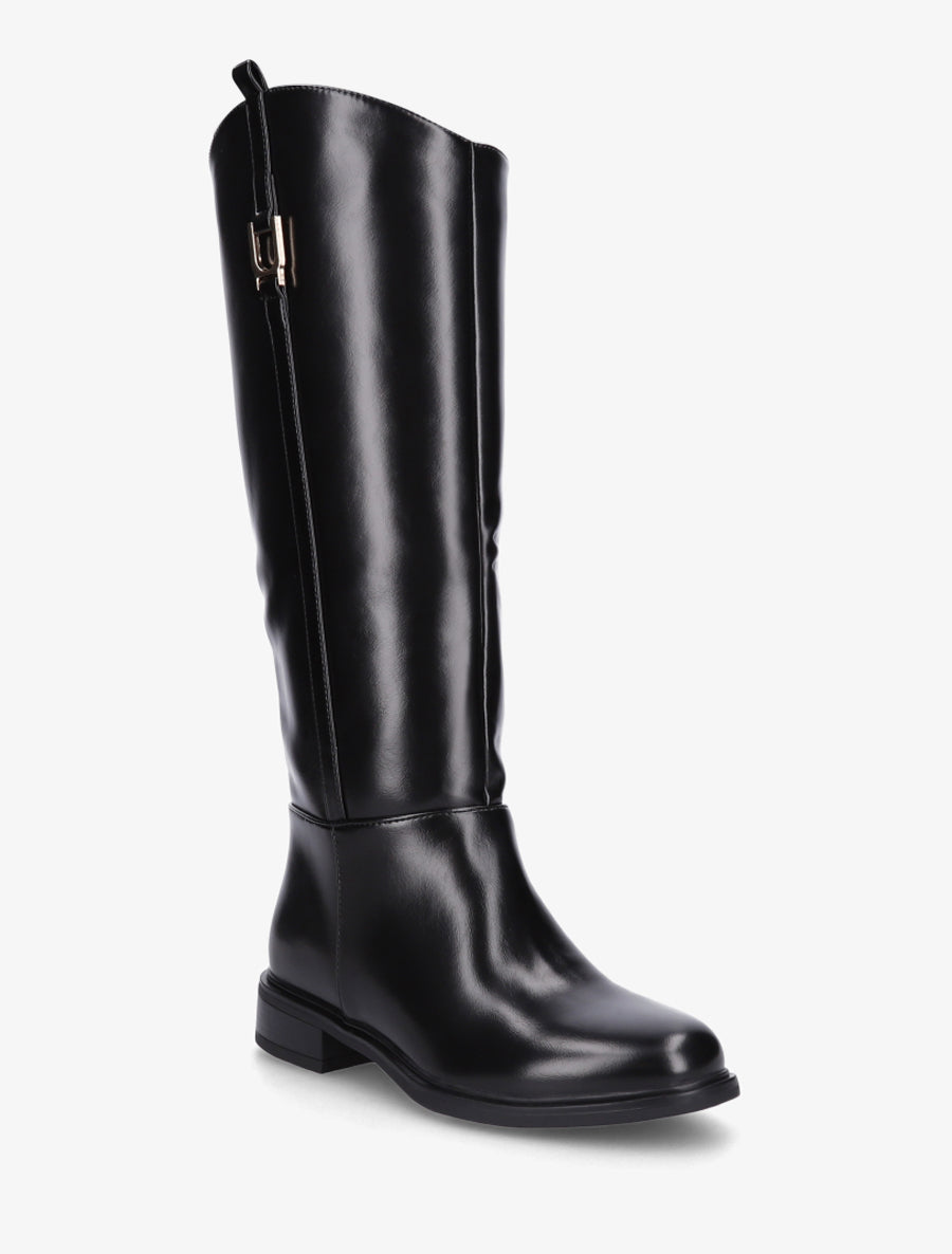 Bottes simili style cavalière - Noir - 2