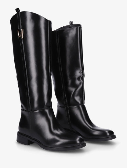 Bottes simili style cavalière - Noir - 4