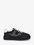 Sneakers à strass et tissu nacré - Noir - 1