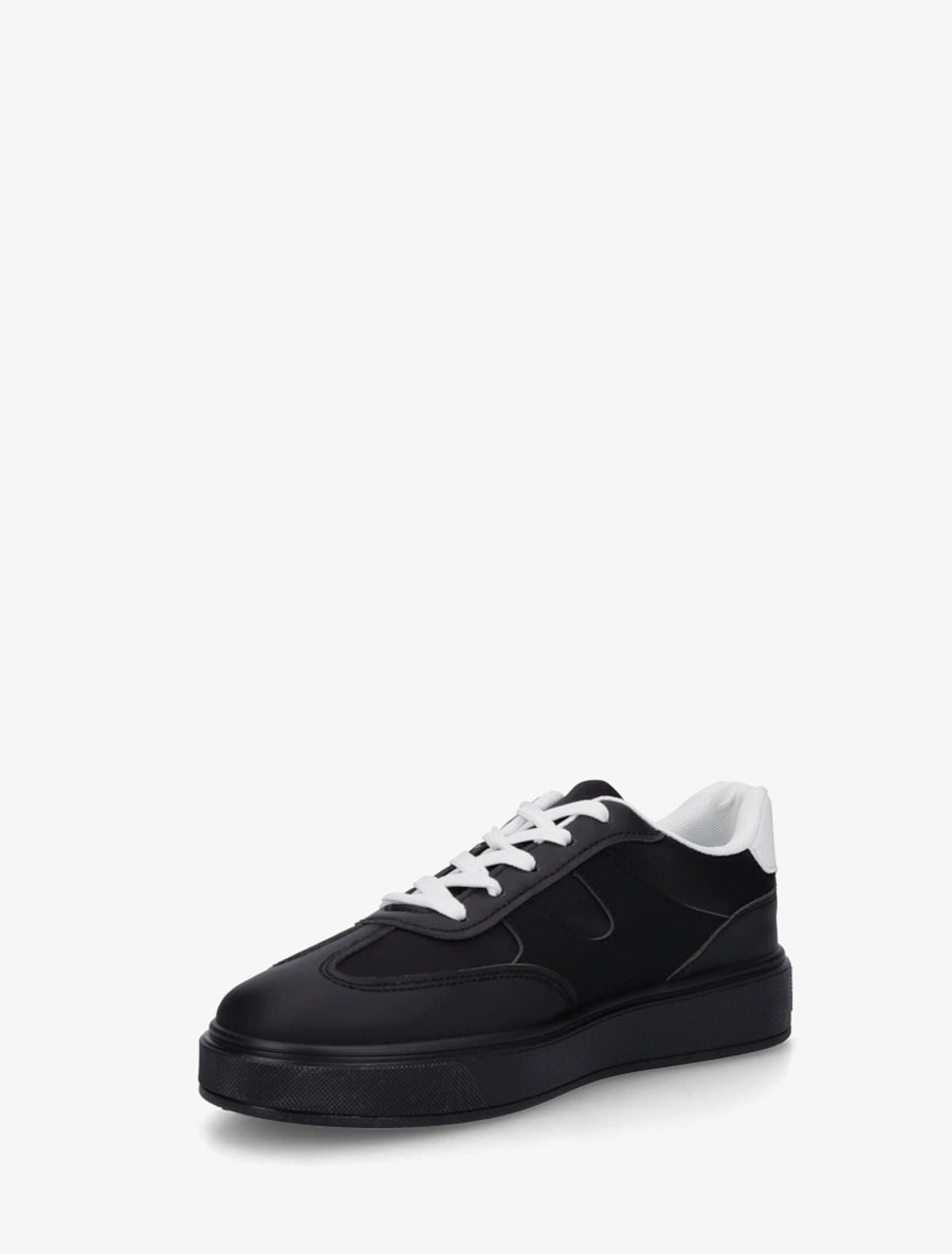 Sneakers à strass et tissu nacré - Noir - 3