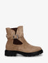 Bottines élastiquées en suédine à boucle - Taupe - 1