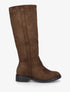 Bottes suédine à coutures fantaisies - Marron - 1