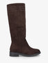 Bottes suédine à coutures fantaisies - Chocolat - 1