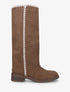 Bottes suédine brodées - Marron - 1