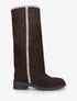 Bottes suédine brodées - Chocolat - 1