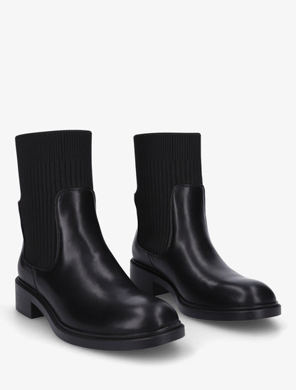 Bottines style chaussettes - Noir - 4