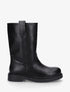Bottines montantes en simili - Noir - 1