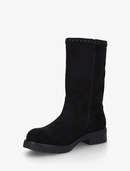 Bottines plissées à bouts ronds - Noir - 3