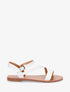 Nu-pieds en simili bride en biais - Blanc - 1