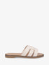 Mules croisées en simili - Beige - 5