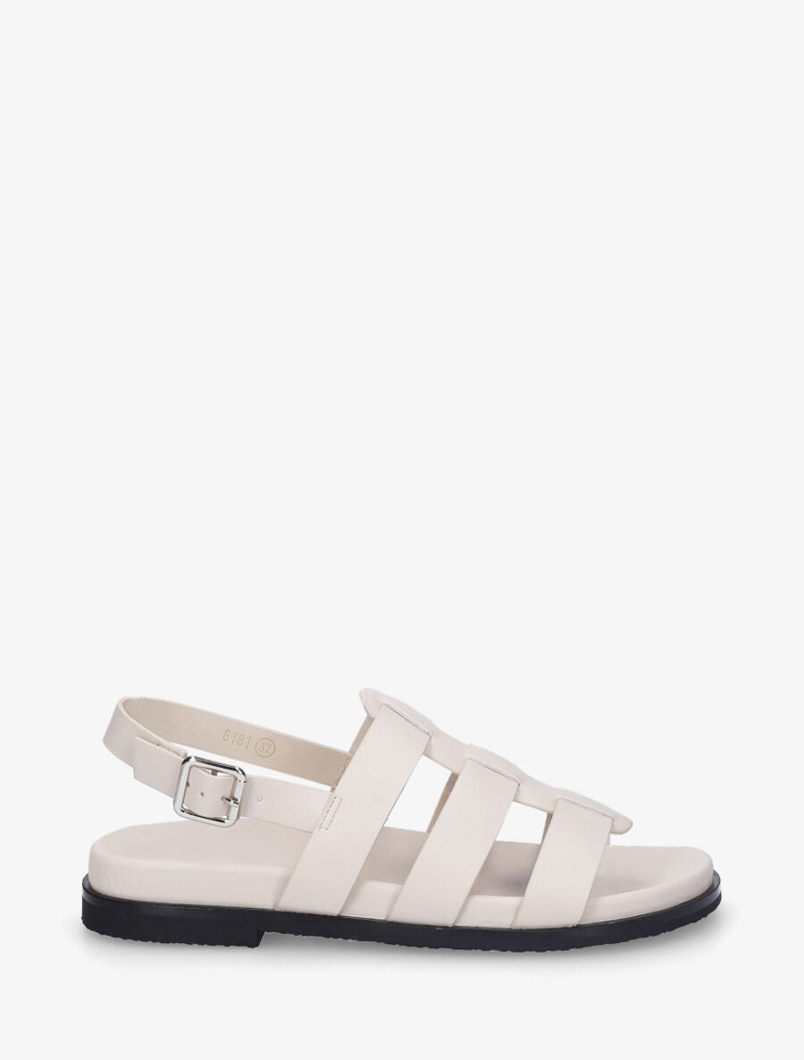 Nu-pieds style spartiates - Beige - 5