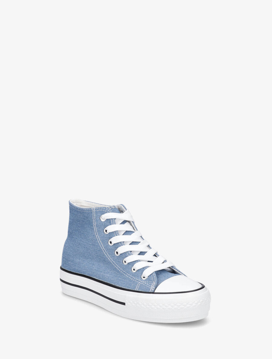 Tennis montantes en toile - Bleu - 2
