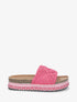 Claquettes macramé à semelle fantaisie - Fuchsia - 1