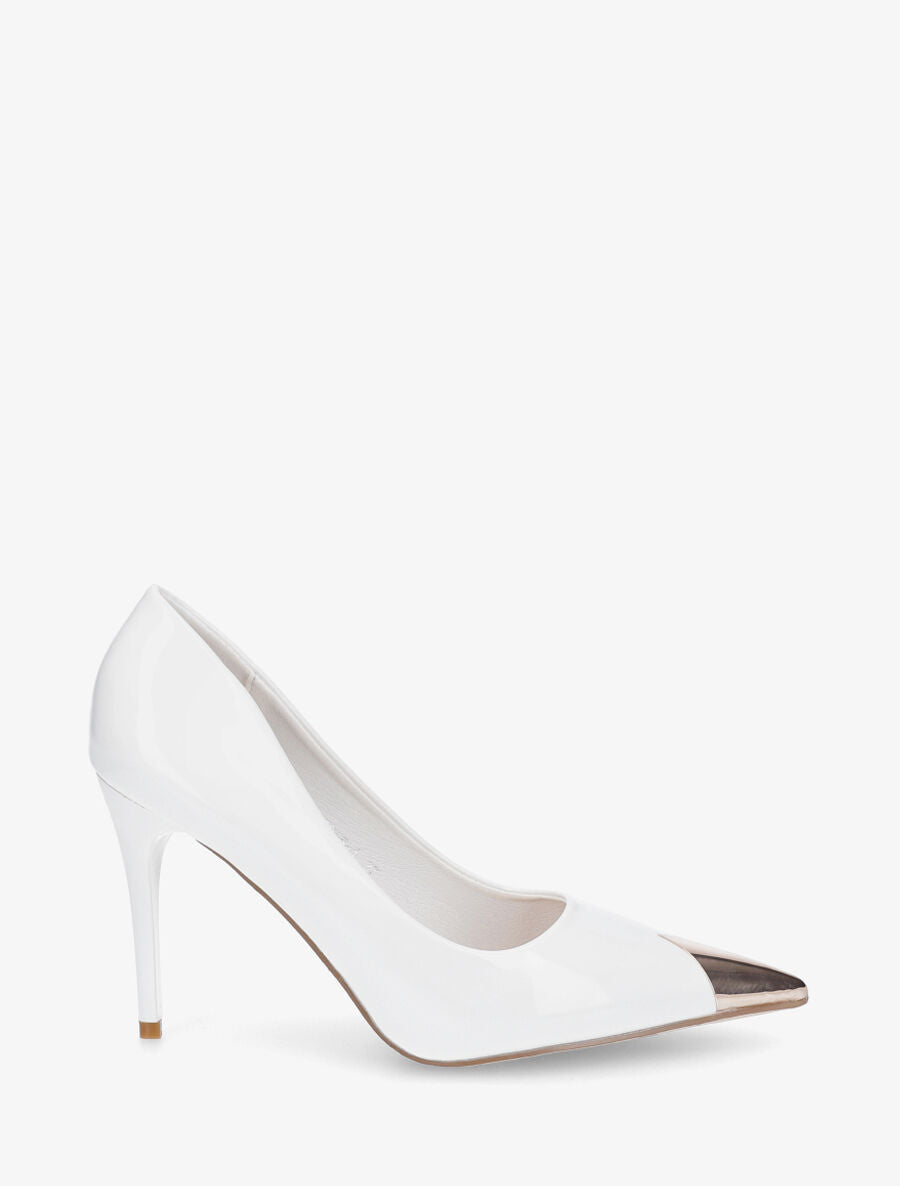 Escarpins à bout pointus métalliques - Blanc - 1