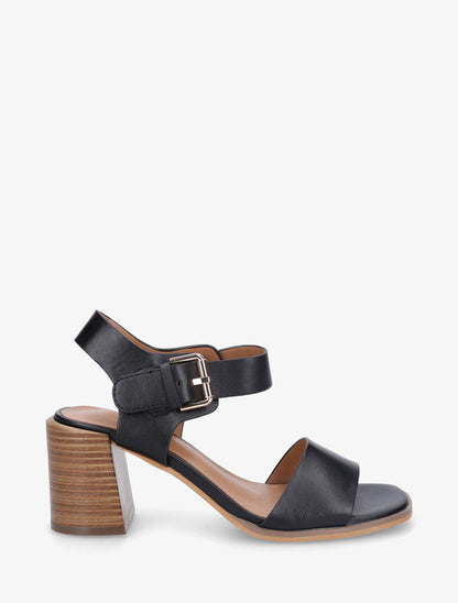 Sandales à talon en simili - Noir - 5