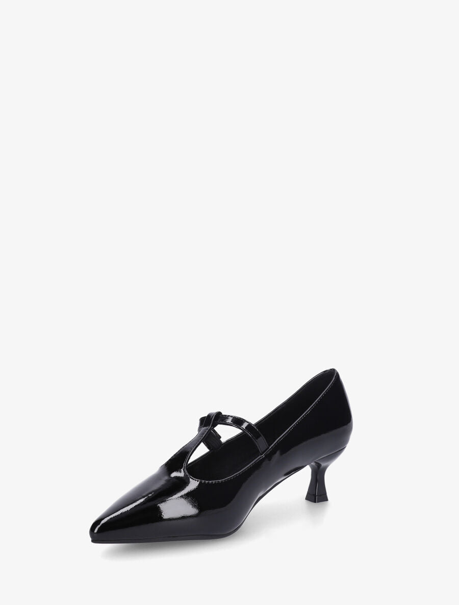 Escarpins vernis à boucle - Noir - 3