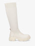 Bottes unies style chaussettes - Beige - 1