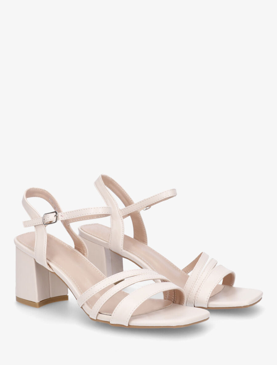 Sandales classiques à triple brides - Beige - 4