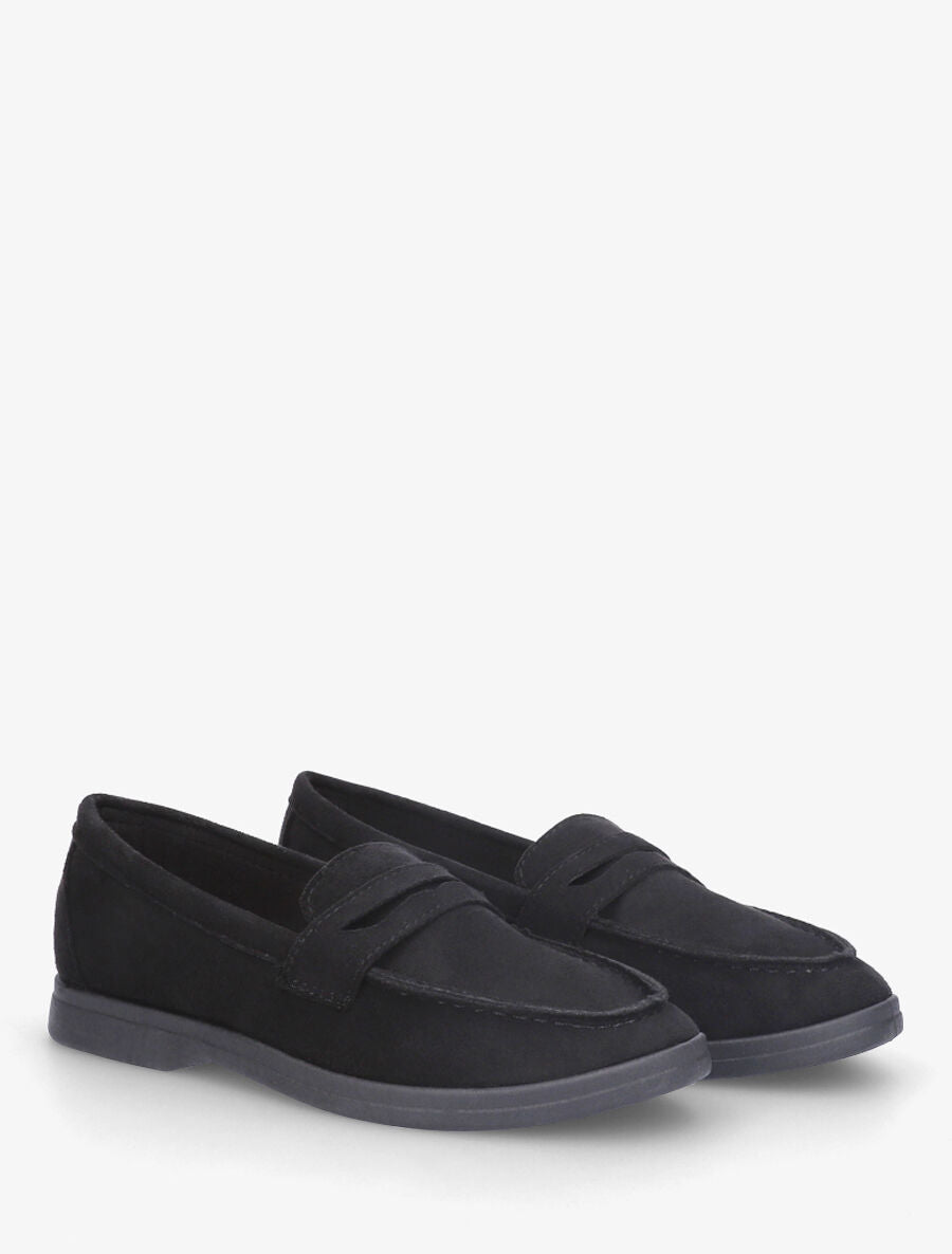 Mocassins en suédine - Noir - 4