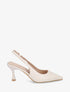 Escarpins bout pointu et talon bobine - Beige - 1