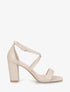 Sandales hautes à brides croisées - Beige - 1