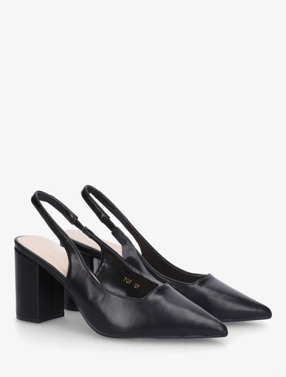 Escaprins ouverts à bouts pointus - Noir - 4