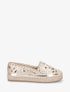 Espadrilles plates en simili motif floraux - Or - 1