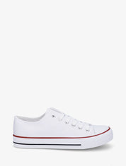 Baskets basiques en toile - Blanc - 1