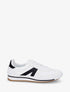 Sneakers en simili à languette texturée - Blanc - 5