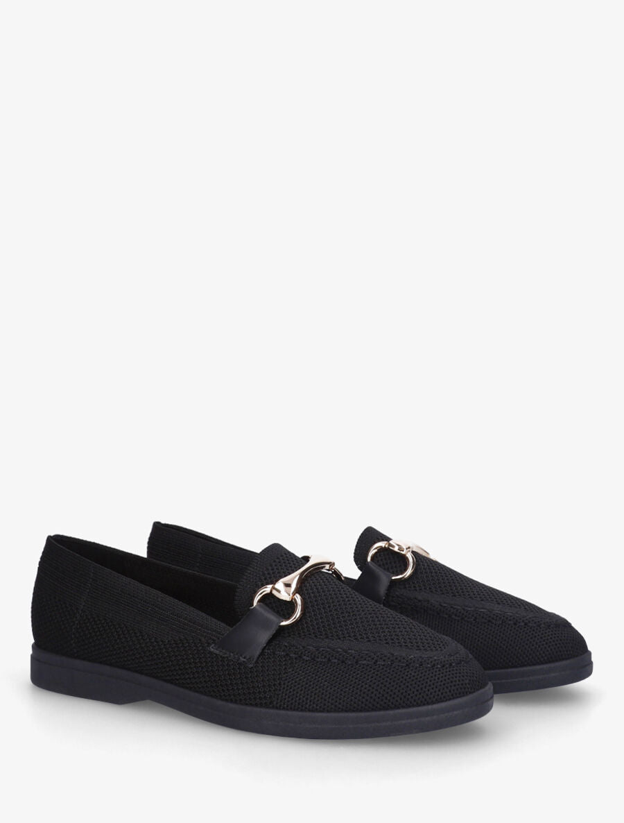 Mocassins souples en maille - Noir - 4