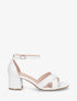 Sandales en simili à brides croisées - Blanc - 1
