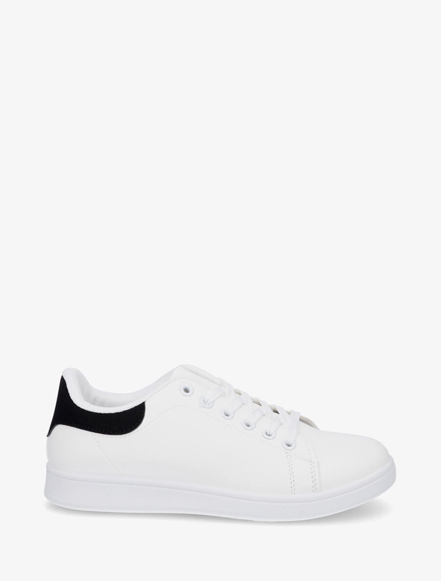 Sneakers classiques en simili - Noir - 1