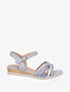 Sandales compensées à brides croisées - Bleu - 1